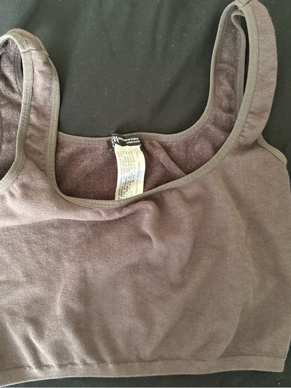 Zara Ribbed Tank Bralette in Deep Plum
